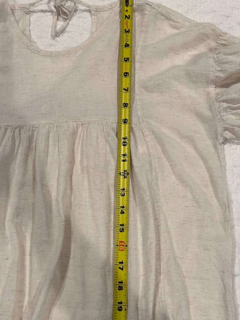 Avy And Co Julian Blouse + Short Set Buttermilk Cotton Crepe Reversible Boho Euc — image 8 of 8